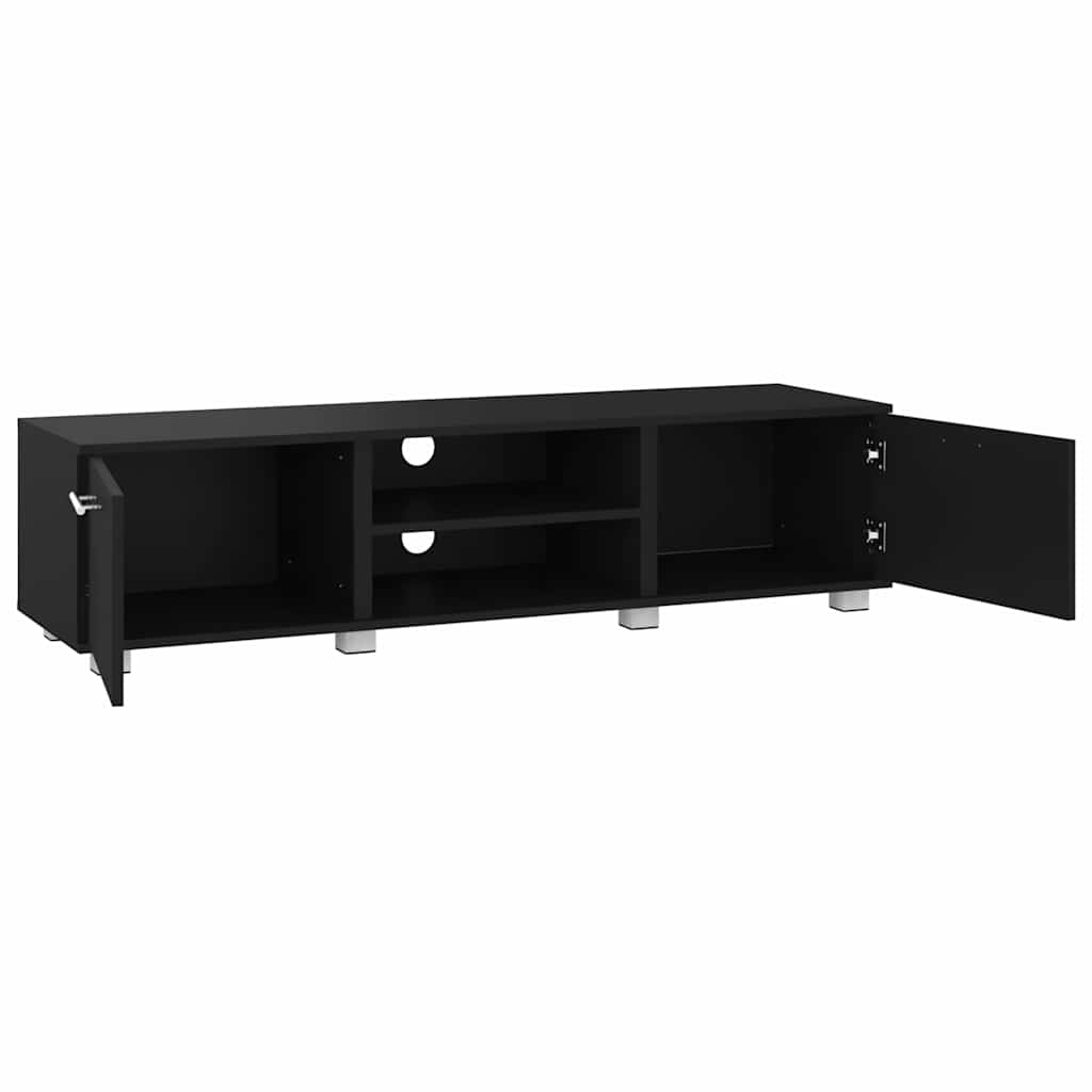 Έπιπλο Τηλεόρασης Μαύρο 140 x 40 x 35 εκ. από Επεξεργ. Ξύλο