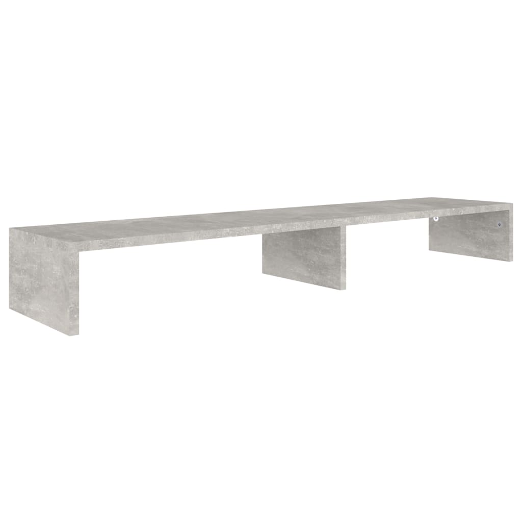 Βάση Οθόνης Γκρι Σκυροδέματος 110x23,5x9 εκ. Επεξεργασμένο Ξύλο