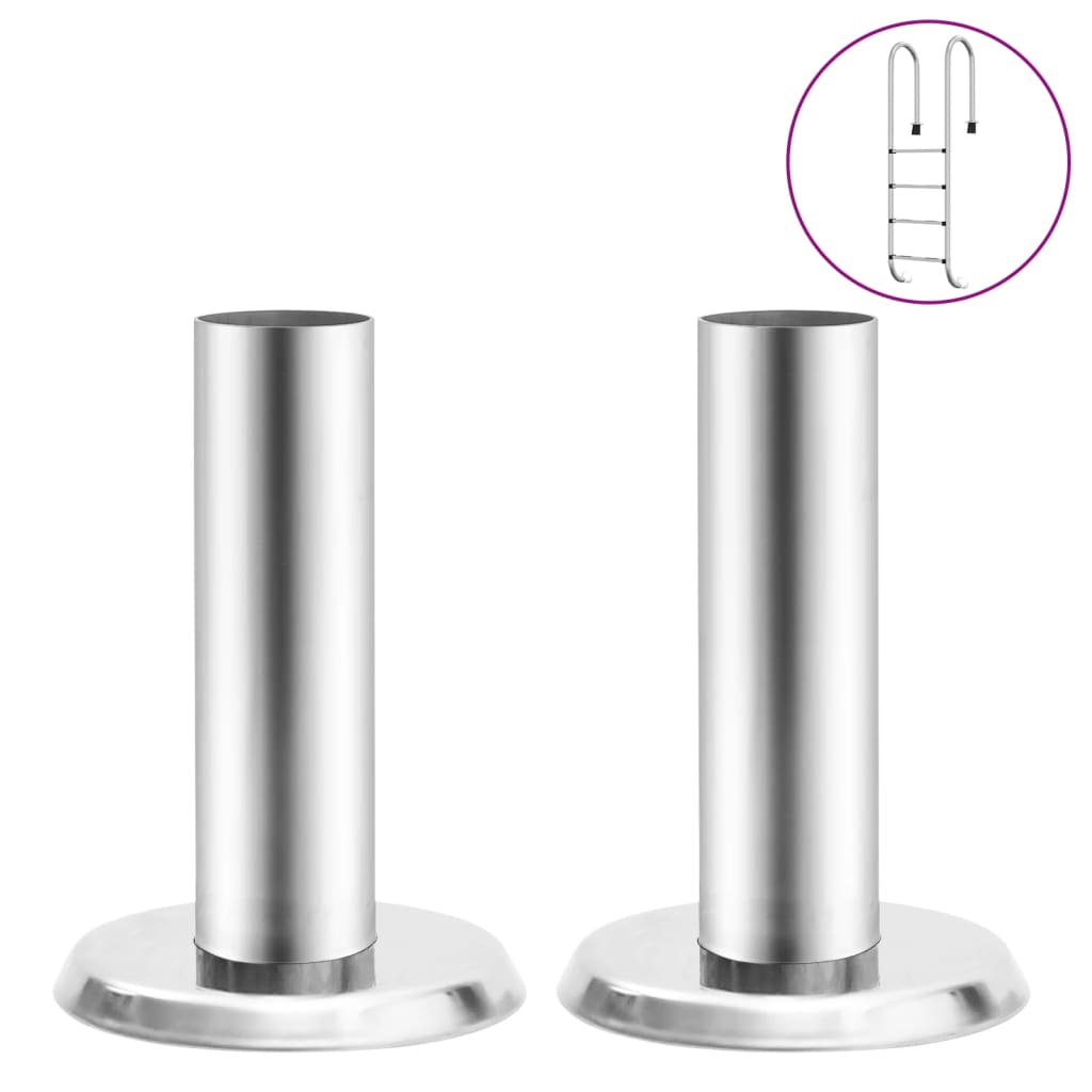 Στηρίγματα Κουπαστής Σκάλας Πισίνας 2 τεμ. από Ανοξ. Ατσάλι 304