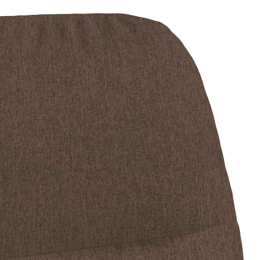 Πολυθρόνα Κουνιστή Καφέ Υφασμάτινη με Σκαμπό