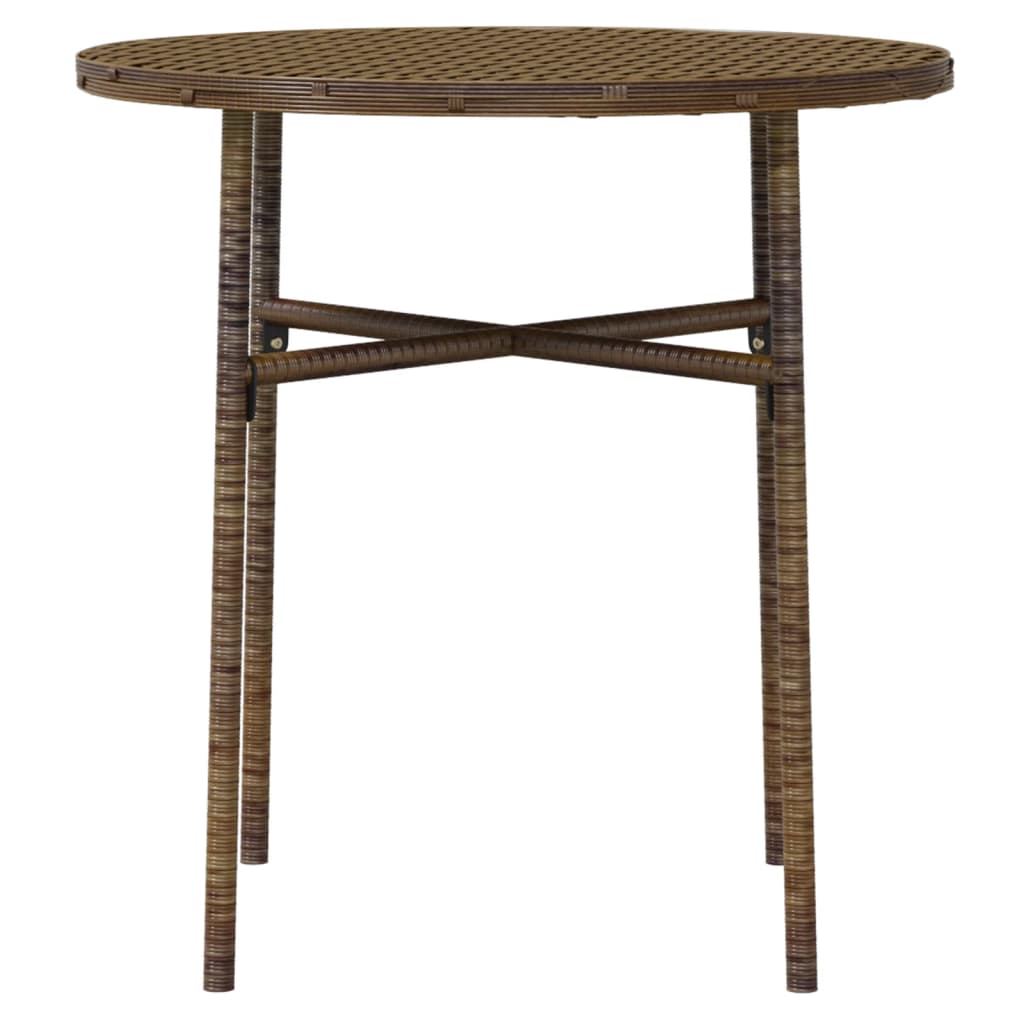 Σετ Τραπεζαρίας Κήπου 3 Τεμαχίων Καφέ από Συνθετικό Ρατάν - PAKOBAZAAR