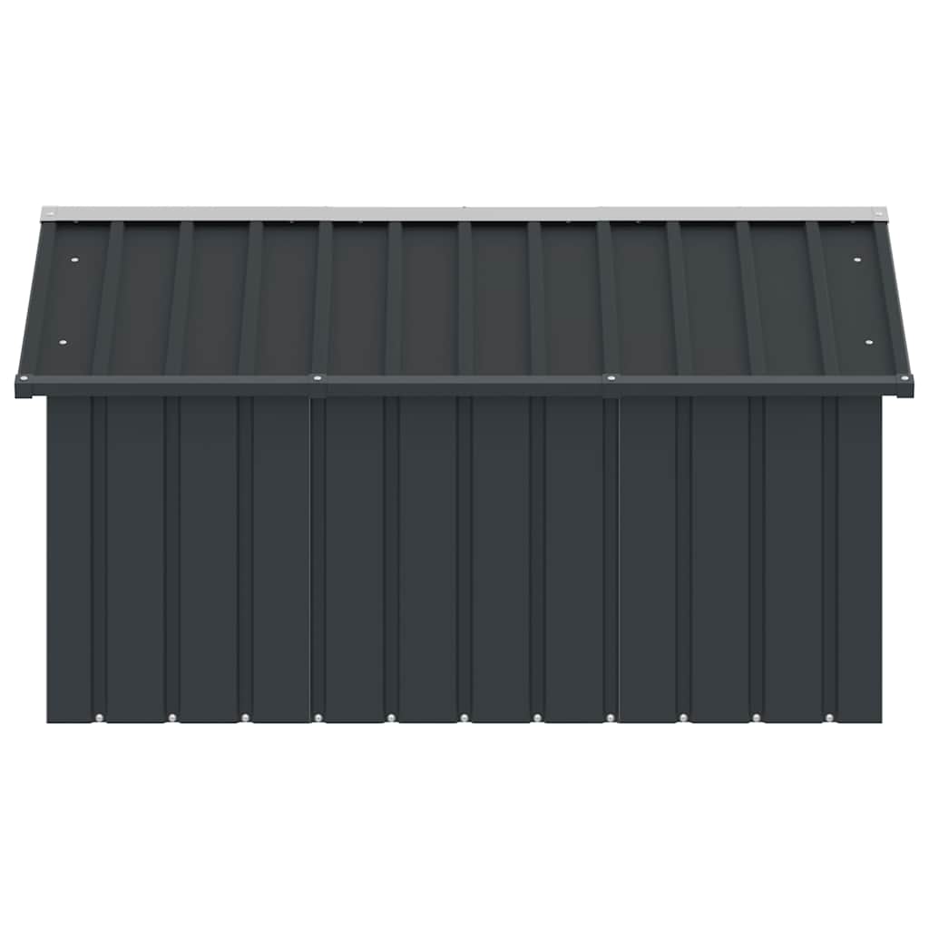 Σπιτάκι Σκύλου Ανθρακί 116,5x153x81,5 εκ. Γαλβανισμένο Ατσάλι - PAKOBAZAAR