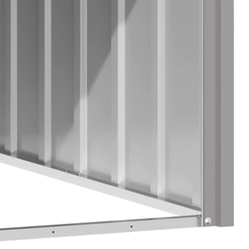 Σπιτάκι Σκύλου Γκρι 116,5x153x81,5 εκ. Γαλβανισμένο Χάλυβα - PAKOBAZAAR