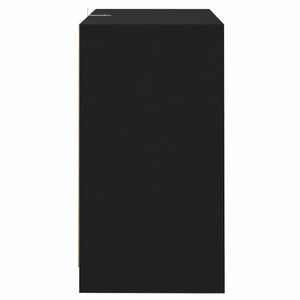 Ντουλάπια 2 τεμ. Μαύρα 70 x 41 x 75 εκ. από Επεξ. Ξύλο