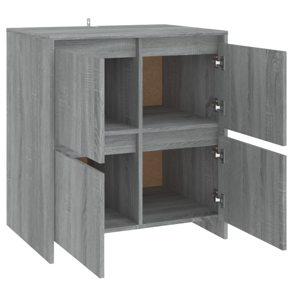 Ντουλάπια 2 τεμ. Γκρι Sonoma 70 x 41 x 75 εκ. από Επεξ. Ξύλο - PAKOBAZAAR