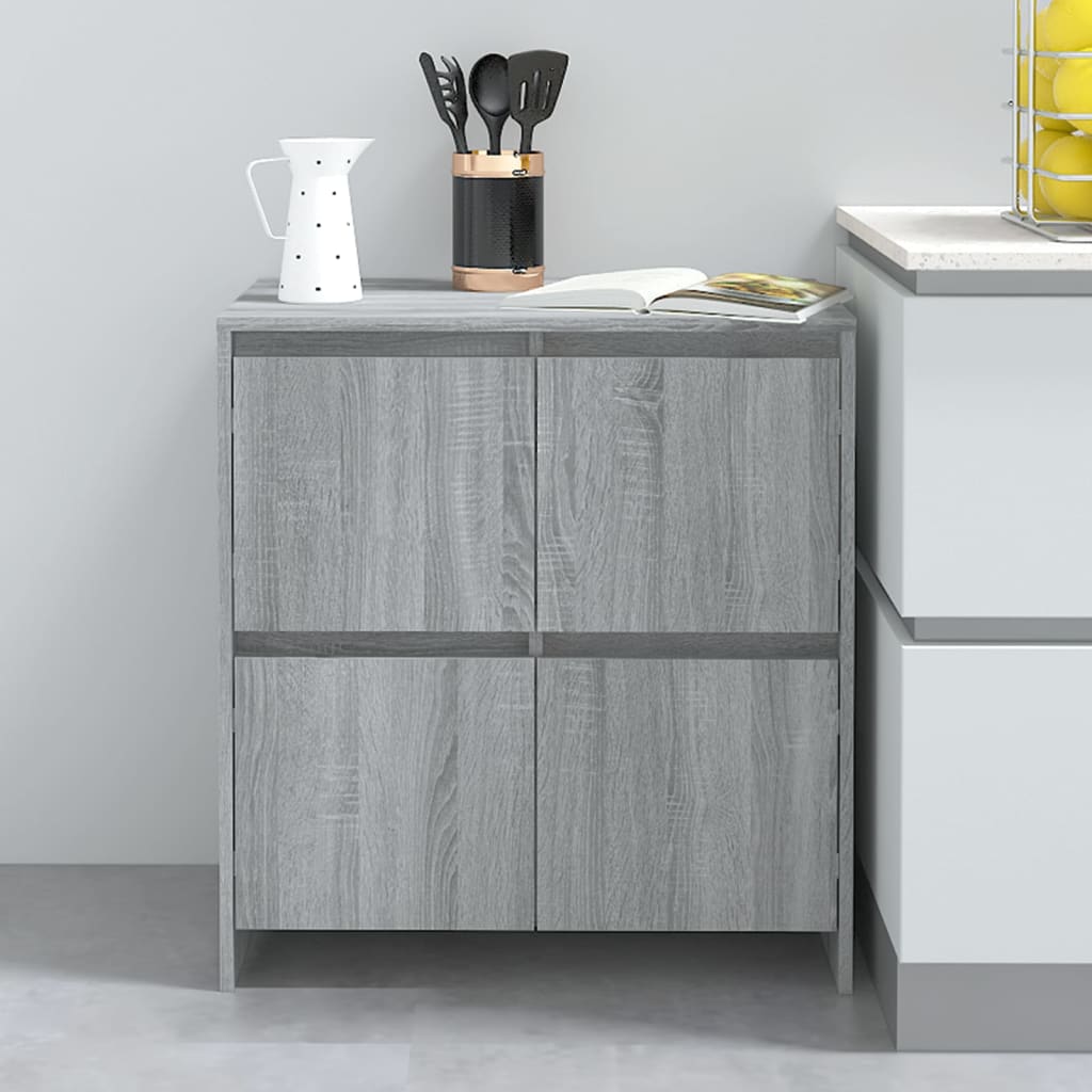 Ντουλάπια 2 τεμ. Γκρι Sonoma 70 x 41 x 75 εκ. από Επεξ. Ξύλο - PAKOBAZAAR