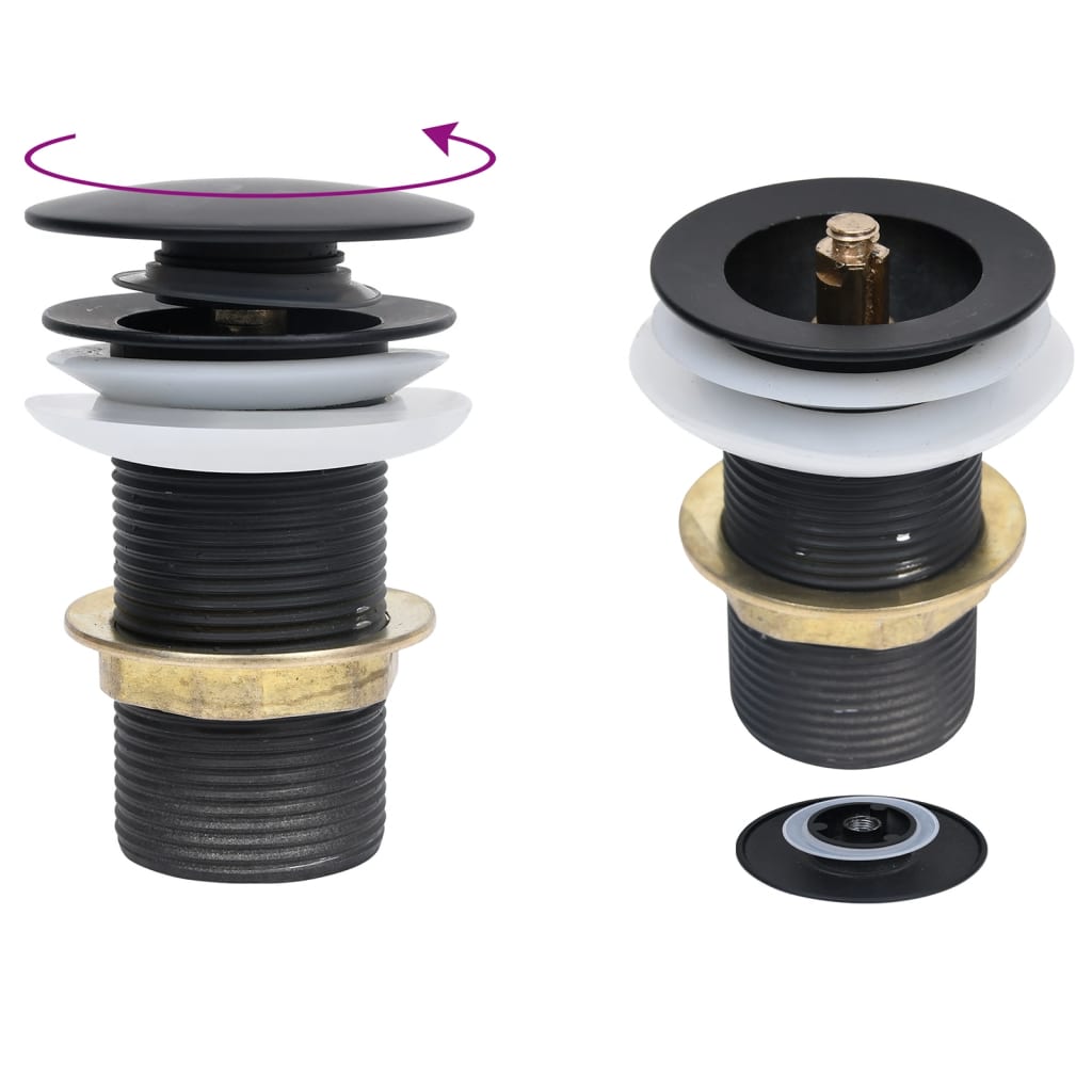 Νιπτήρας Μπάνιου με Βρύση& Βαλβίδα Πατητή από Θωλό Ψημένο Γυαλί - PAKOBAZAAR