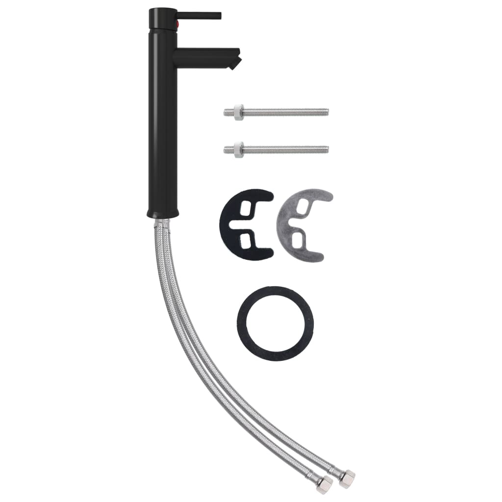 Νιπτήρας Μπάνιου με Βρύση& Βαλβίδα Πατητή από Ψημ. Γυαλί Καφέ - PAKOBAZAAR