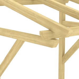 Στέγαστρο Πόρτας 100x100x80 εκ. Εμποτισμένο Μασίφ Ξύλο Πεύκου