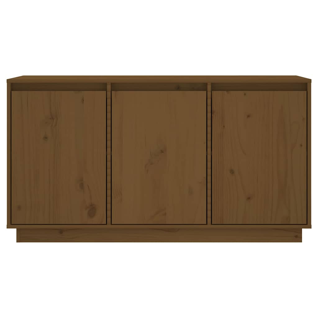 Μπουφές με Συρτάρια Καφέ Μελί 111x34x60 εκ. Μασίφ Ξύλο Πεύκου