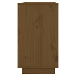 Μπουφές με Συρτάρια Καφέ Μελί 111x34x60 εκ. Μασίφ Ξύλο Πεύκου