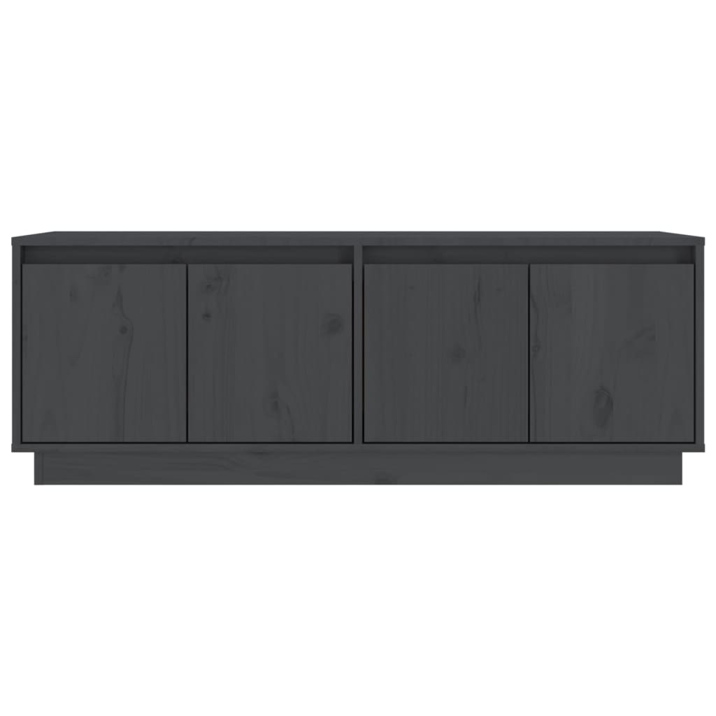 Έπιπλο Τηλεόρασης Γκρι 110 x 34 x 40 εκ. από Μασίφ Ξύλο Πεύκου