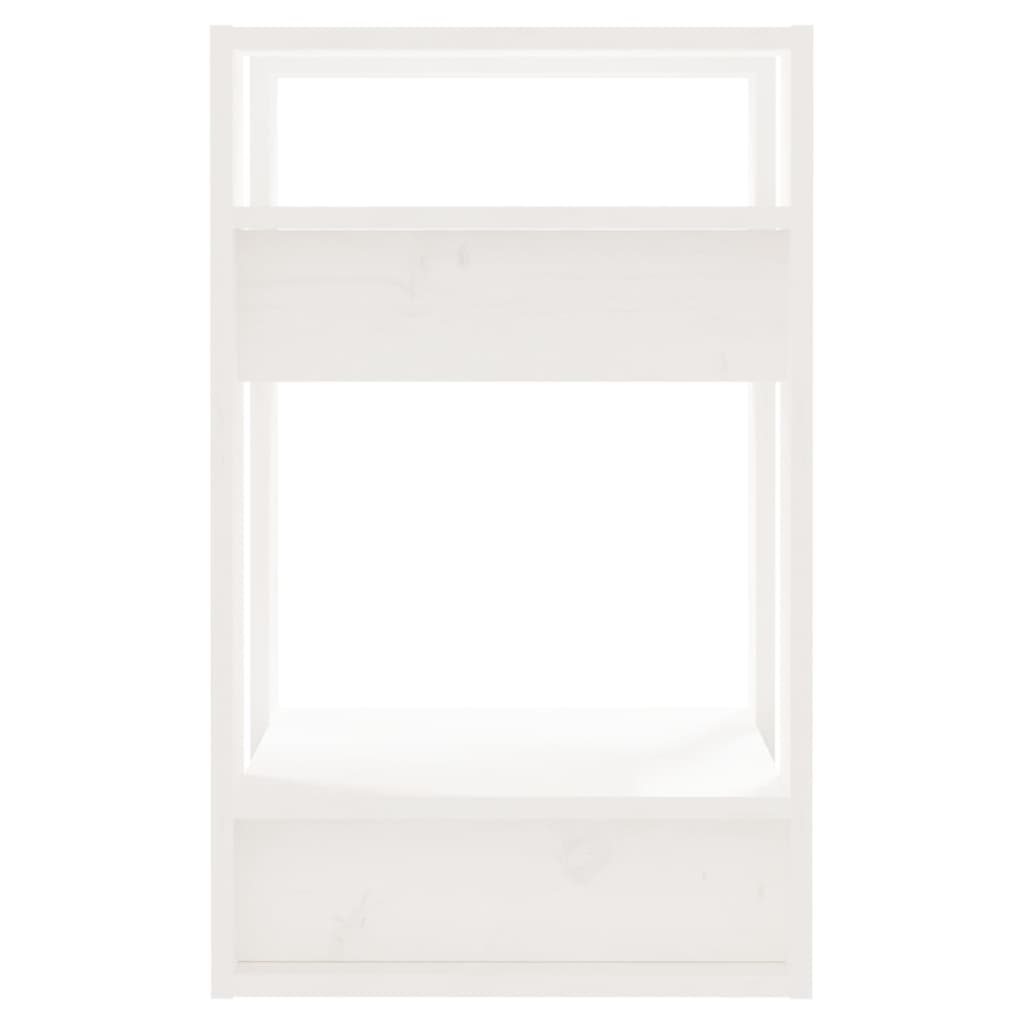 Βιβλιοθήκη/Διαχωριστικό Χώρου Λευκό 41x35x57 εκ. Μασίφ Πεύκο