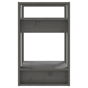 Βιβλιοθήκη/Διαχωριστικό Χώρου Γκρι 41x35x57 εκ. Μασίφ Πεύκο