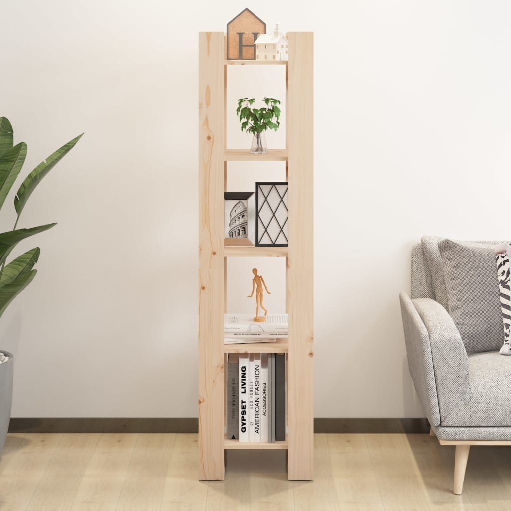 Βιβλιοθήκη/Διαχωριστικό Χώρου 41x35x160 εκ. Μασίφ Ξύλο Πεύκου - Pakobazaar