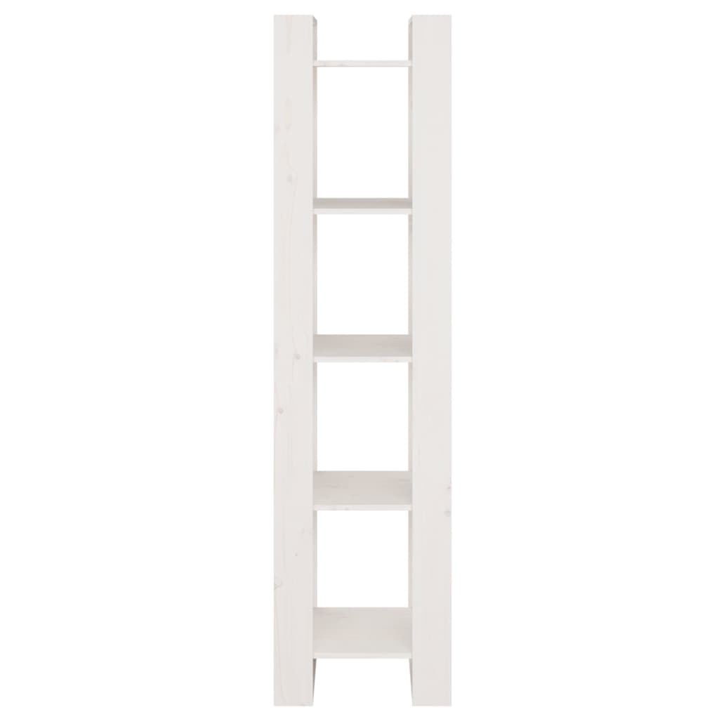 Βιβλιοθήκη/Διαχωριστικό Χώρου Λευκό 41x35x160 εκ. Μασίφ Πεύκο