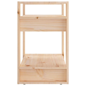 Βιβλιοθήκη/Διαχωριστικό Χώρου 60x35x57 εκ. Μασίφ Ξύλο Πεύκου