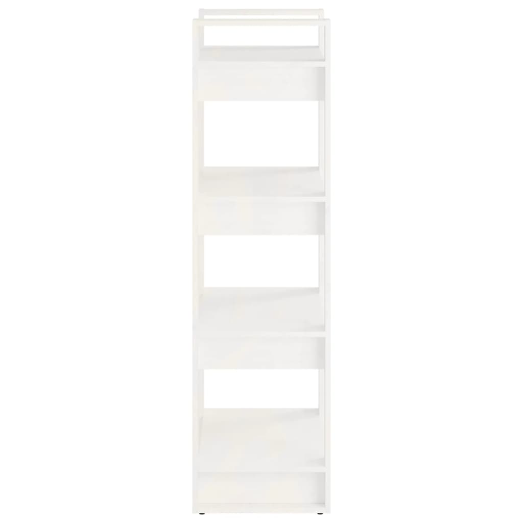 Βιβλιοθήκη/Διαχωριστικό Χώρου Λευκό 60x35x125 εκ. Μασίφ Ξύλο