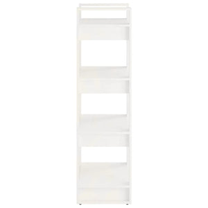 Βιβλιοθήκη/Διαχωριστικό Χώρου Λευκό 60x35x125 εκ. Μασίφ Ξύλο