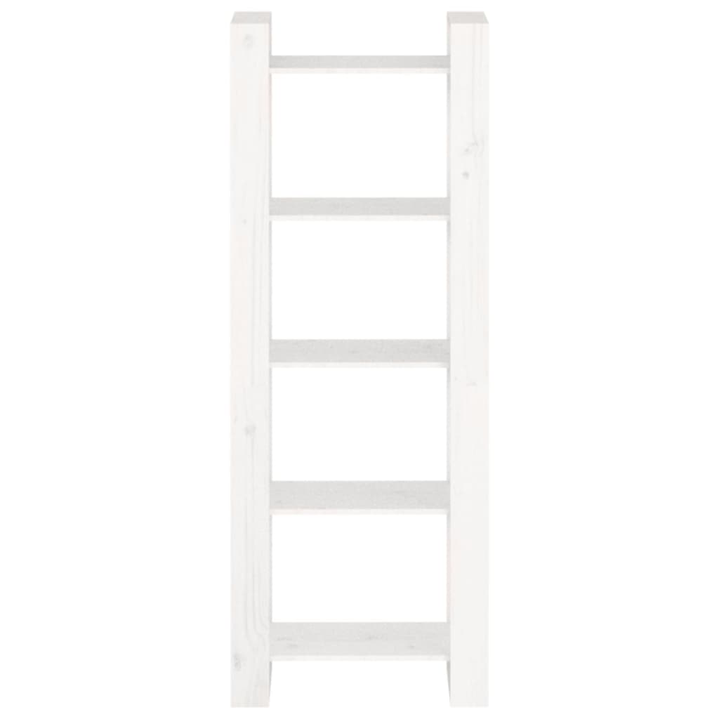 Βιβλιοθήκη/Διαχωριστικό Χώρου Λευκό 60x35x160 εκ. Μασίφ Ξύλο
