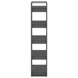 Βιβλιοθήκη/Διαχωριστικό Χώρου Γκρι 60x35x160 εκ. Μασίφ Ξύλο
