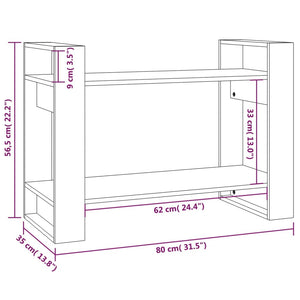 Βιβλιοθήκη/Διαχωριστικό Χώρου 80x35x56,5 εκ. Μασίφ Ξύλο Πεύκου