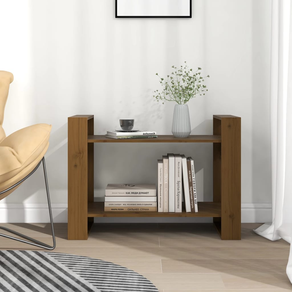 Βιβλιοθήκη/Διαχωριστικό Χώρου Μελί 80x35x56,5 εκ. Μασίφ Ξύλο