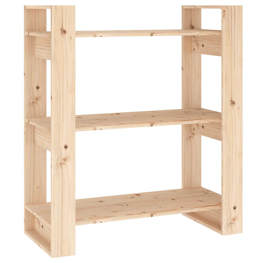 Βιβλιοθήκη/Διαχωριστικό Δωματίου 80x35x91 εκ. από Μασίφ Ξύλο Πεύκου - Pakobazaar
