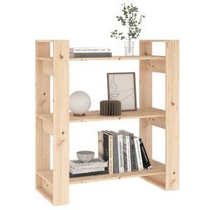 Βιβλιοθήκη/Διαχωριστικό Δωματίου 80x35x91 εκ. από Μασίφ Ξύλο Πεύκου - Pakobazaar