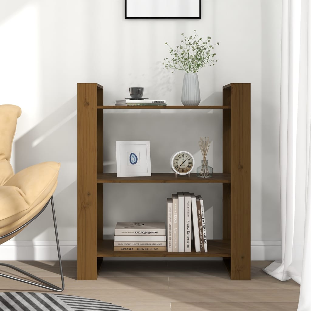 Βιβλιοθήκη/Διαχωριστικό Χώρου Μελί 80 x 35 x 91 εκ. Μασίφ Ξύλο - Pakobazaar