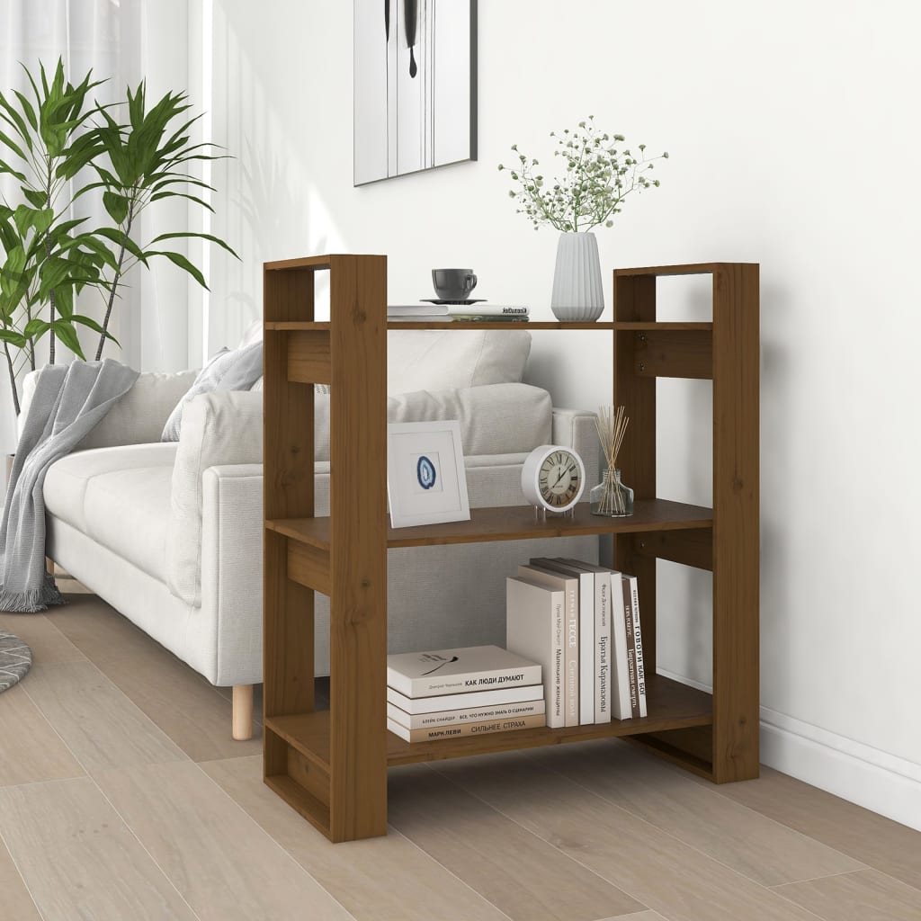 Βιβλιοθήκη/Διαχωριστικό Χώρου Μελί 80 x 35 x 91 εκ. Μασίφ Ξύλο - Pakobazaar