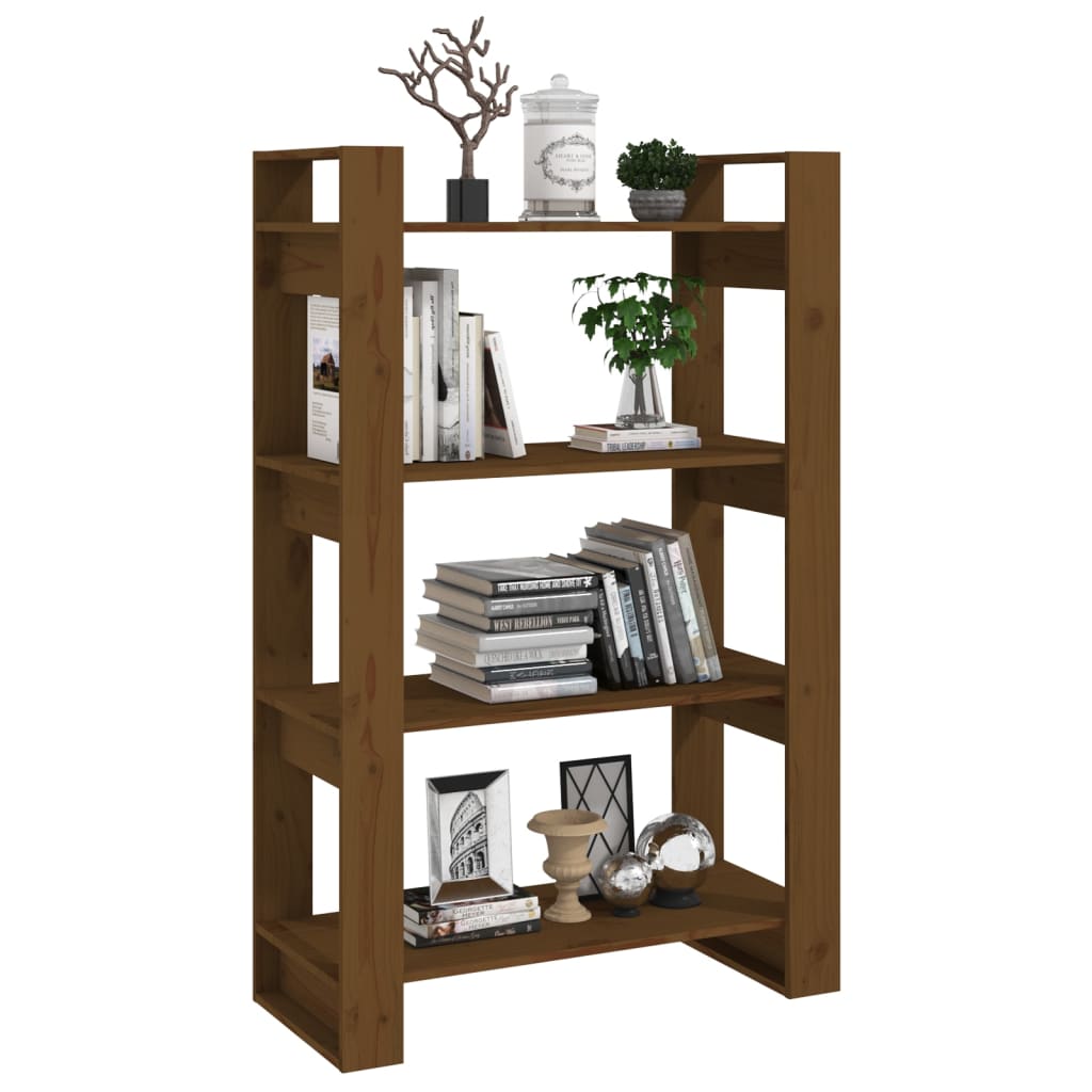 Βιβλιοθήκη/Διαχωριστικό Χώρου Μελί 80x35x125 εκ. Μασίφ Ξύλο - Pakobazaar