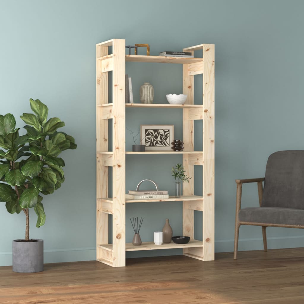 Βιβλιοθήκη/Διαχωριστικό Δωματίου 80x35x160 εκ. από Μασίφ Ξύλο - Pakobazaar