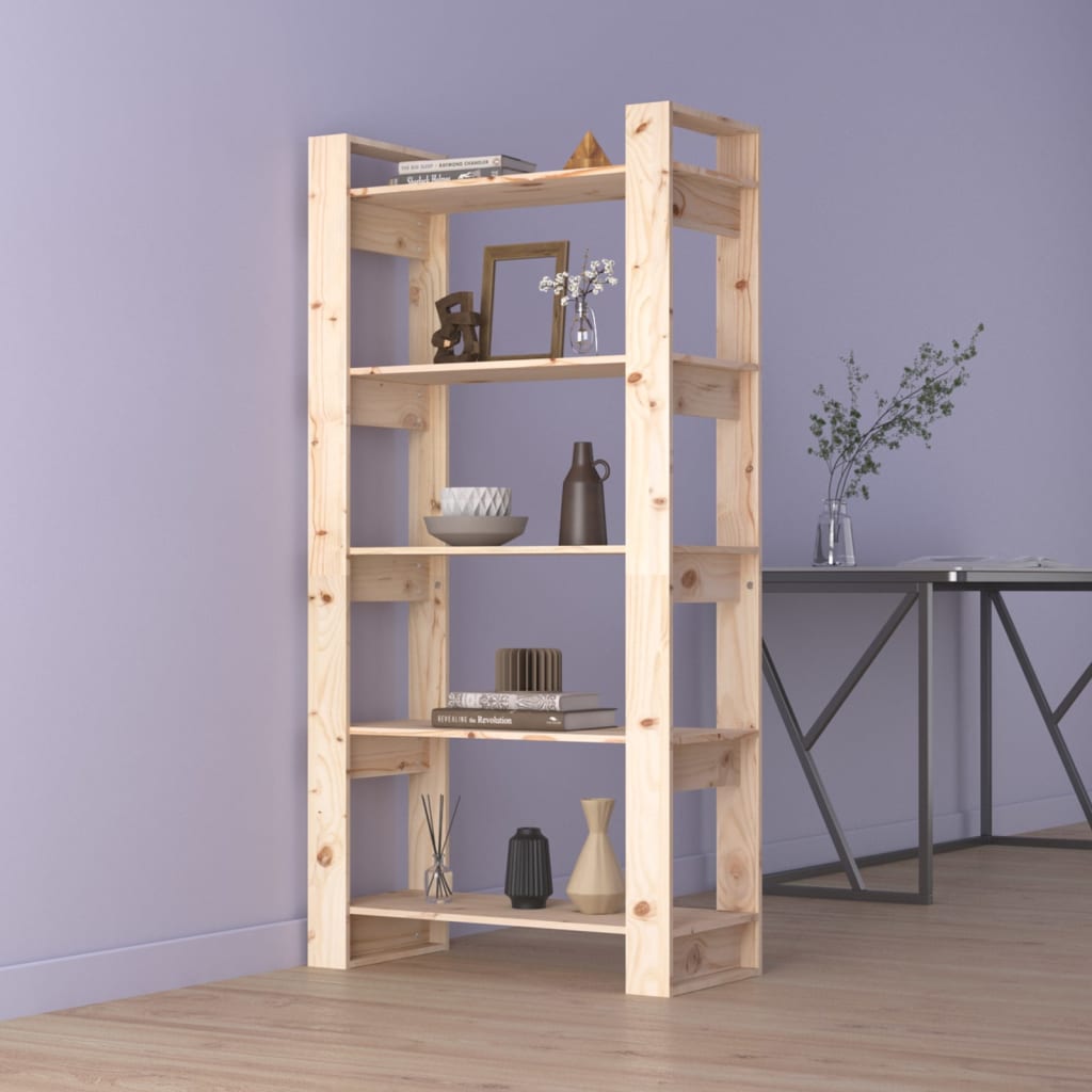 Βιβλιοθήκη/Διαχωριστικό Δωματίου 80x35x160 εκ. από Μασίφ Ξύλο - Pakobazaar
