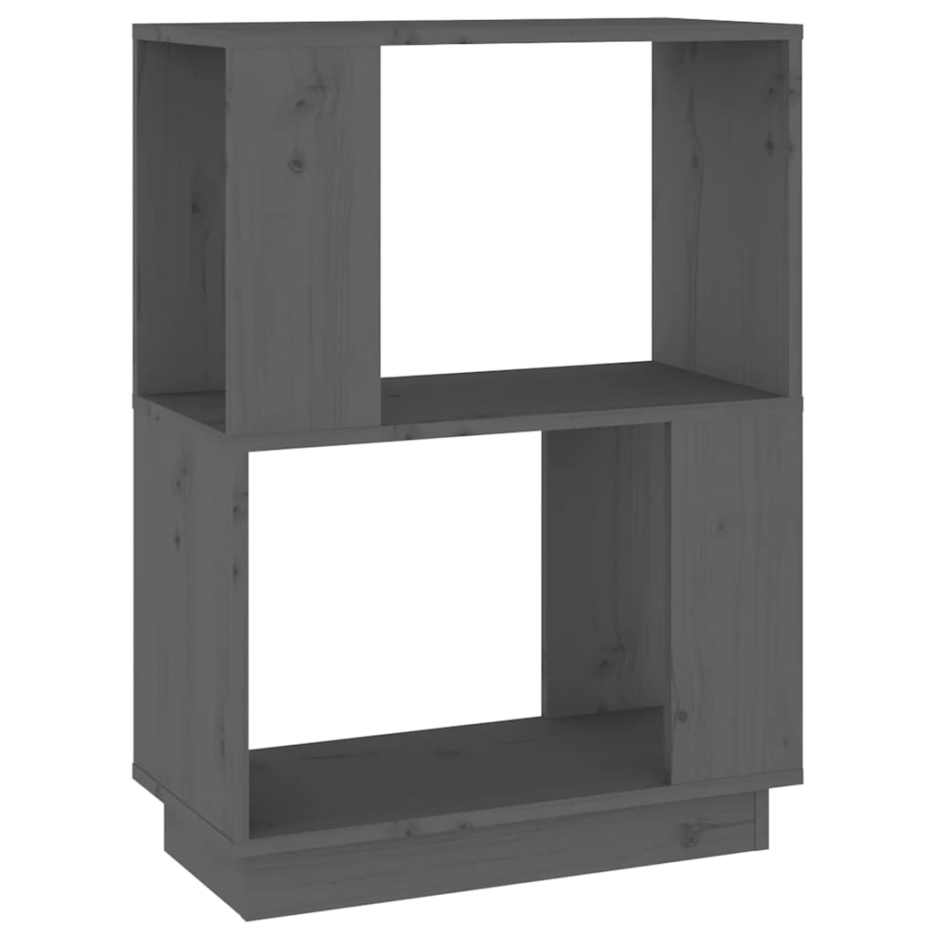 Βιβλιοθήκη/Διαχωριστικό Χώρου Γκρι 51x25x70 εκ. Μασίφ Πεύκο