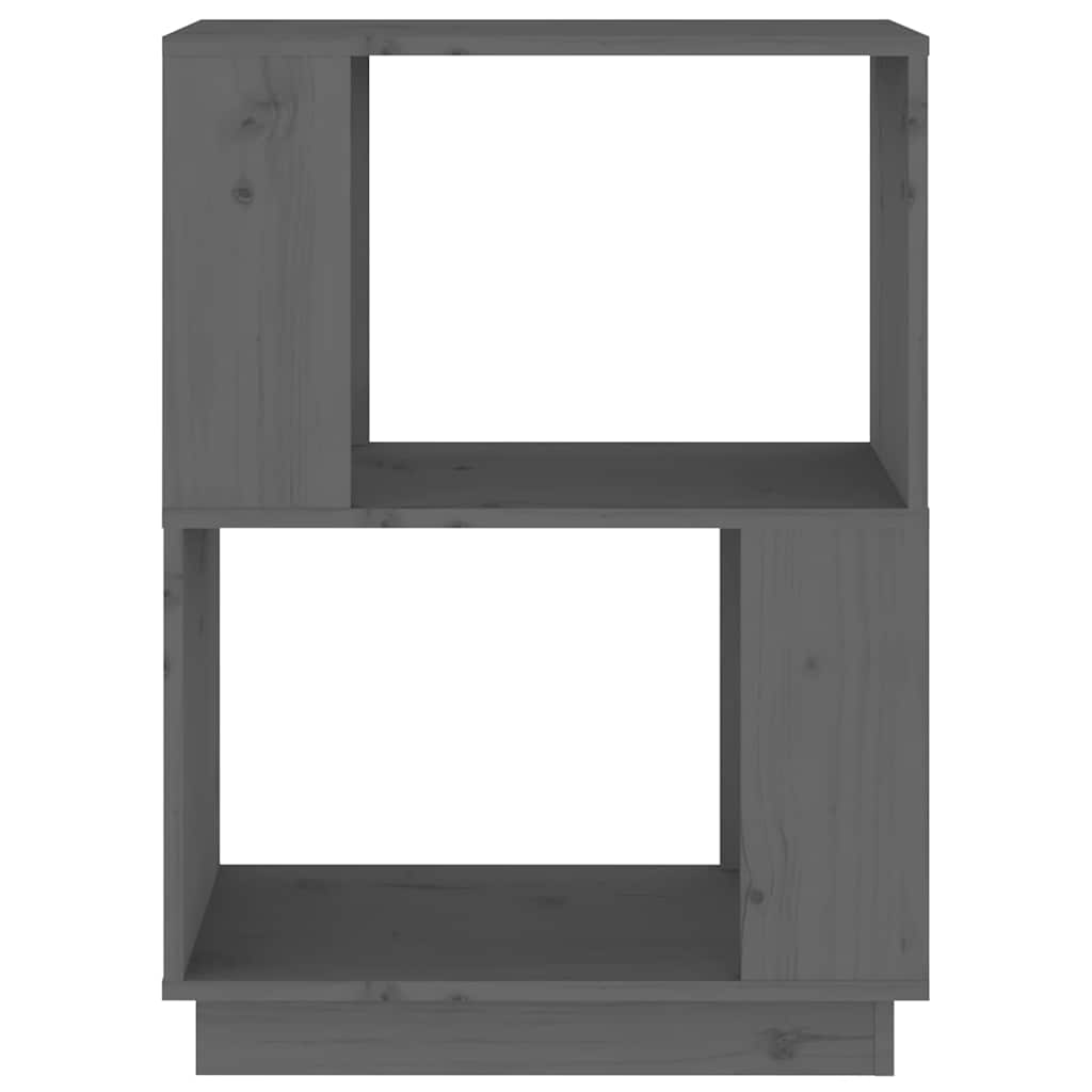 Βιβλιοθήκη/Διαχωριστικό Χώρου Γκρι 51x25x70 εκ. Μασίφ Πεύκο