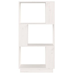 Βιβλιοθήκη/Διαχωριστικό Χώρου Λευκό 51x25x101 εκ. Μασίφ Πεύκο