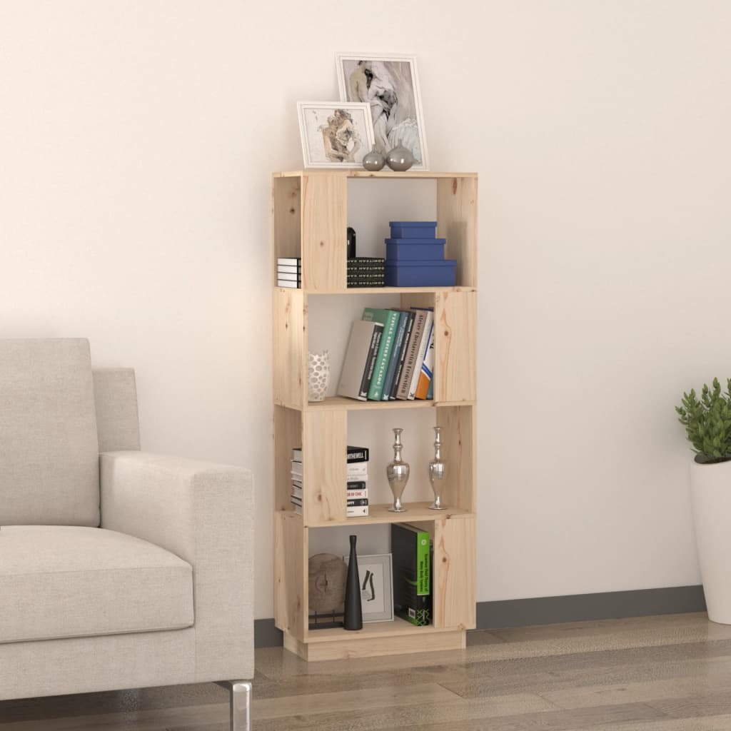 Βιβλιοθήκη/Διαχωριστικό Χώρου 51x25x132 εκ. Μασίφ Ξύλο Πεύκου