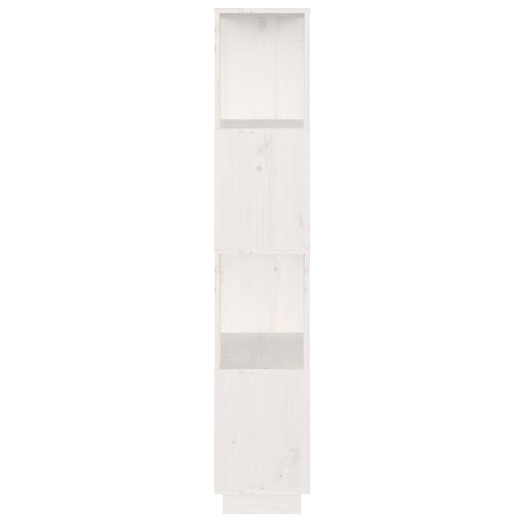 Βιβλιοθήκη/Διαχωριστικό Χώρου Λευκό 51x25x132 εκ. Μασίφ Πεύκο