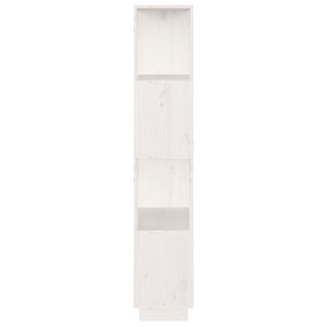 Βιβλιοθήκη/Διαχωριστικό Χώρου Λευκό 51x25x132 εκ. Μασίφ Πεύκο