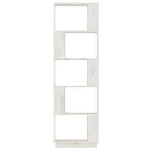 Βιβλιοθήκη/Διαχωριστικό Χώρου Λευκό 51x25x163,5 εκ. Μασίφ Πεύκο