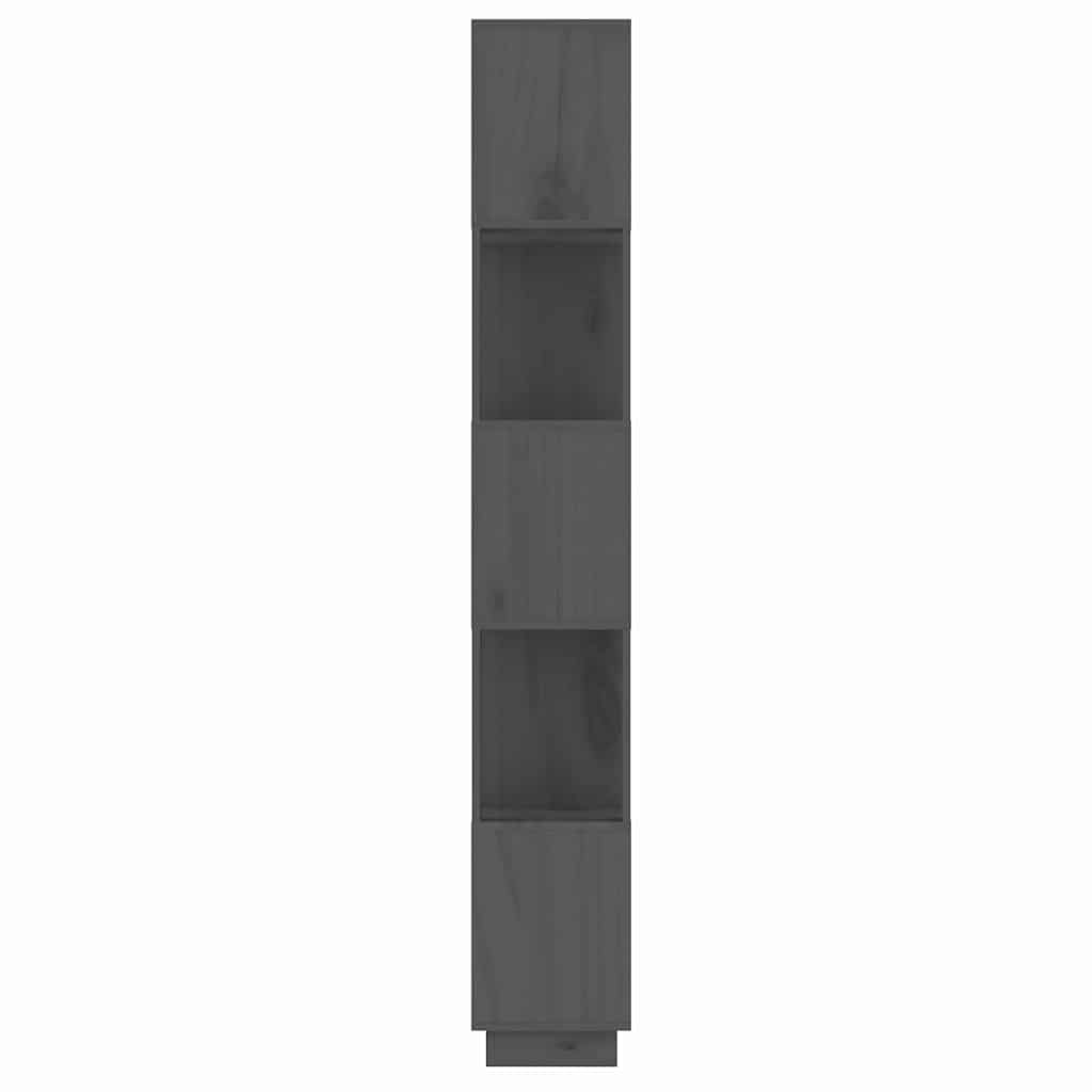 Βιβλιοθήκη/Διαχωριστικό Χώρου Γκρι 51x25x163,5 εκ. Μασίφ Πεύκο