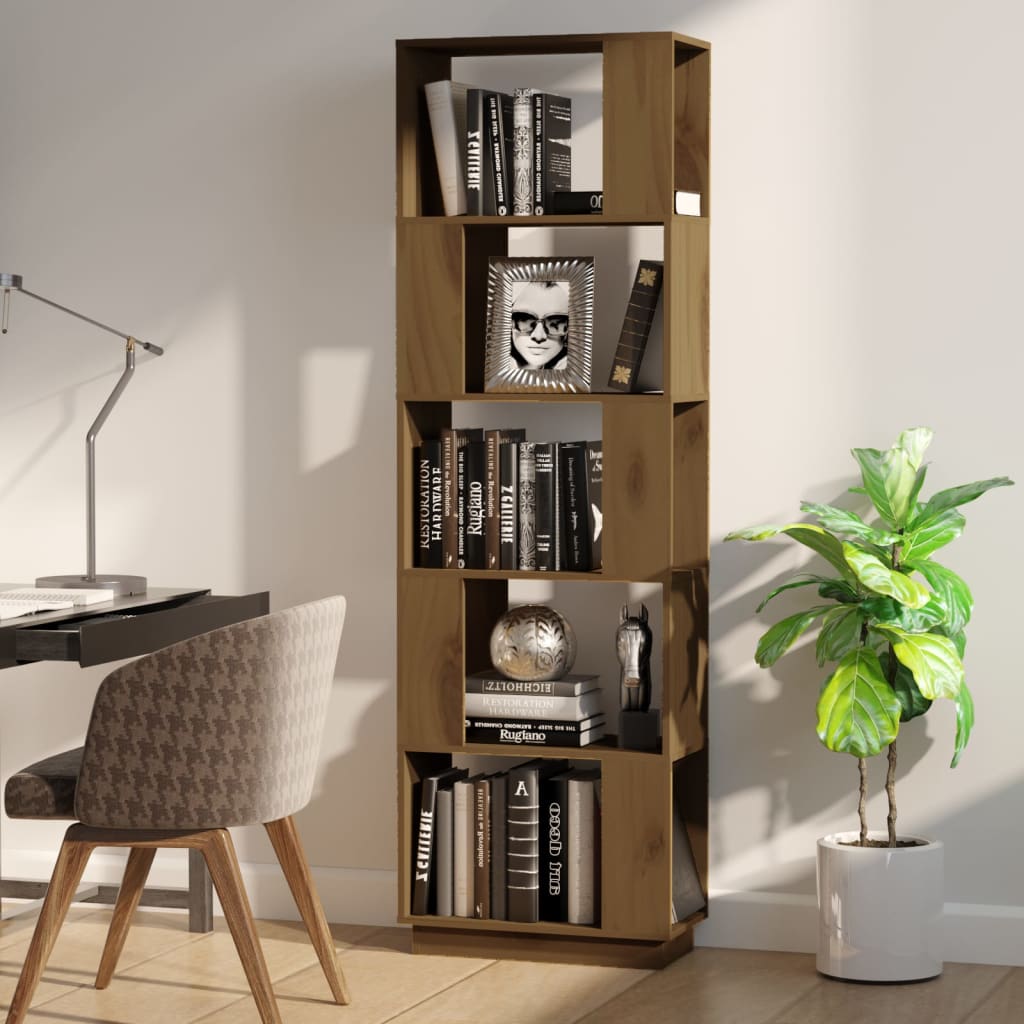 Βιβλιοθήκη/Διαχωριστικό Χώρου Μελί 51x25x163,5 εκ. Μασίφ Ξύλο