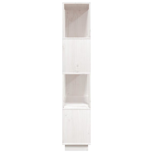 Βιβλιοθήκη/Διαχωριστικό Χώρου Λευκό 80x25x132 εκ. Μασίφ Πεύκο