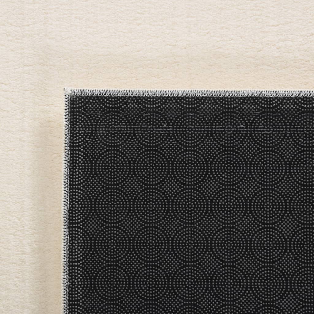 Χαλί Shaggy Πλενόμενο Μαλακό Αντιολισθητικό Κρεμ 120x170 εκ.