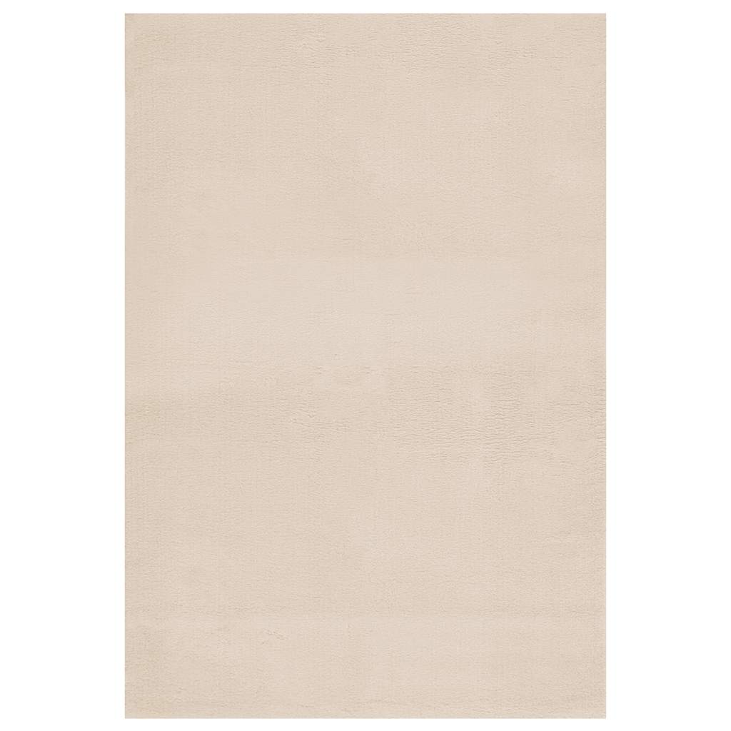 Χαλί Πλενόμενο Μαλακό Shaggy Μπεζ 160x230 εκ. Αντιολισθητικό - Pakobazaar