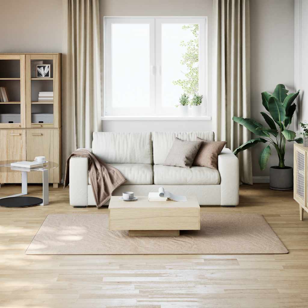 Χαλί Πλενόμενο Μαλακό Shaggy Μπεζ 160x230 εκ. Αντιολισθητικό - Pakobazaar