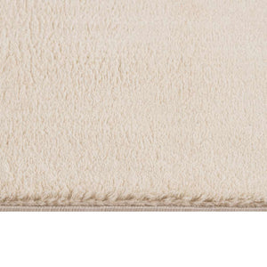 Χαλί Πλενόμενο Μαλακό Shaggy Μπεζ 160x230 εκ. Αντιολισθητικό