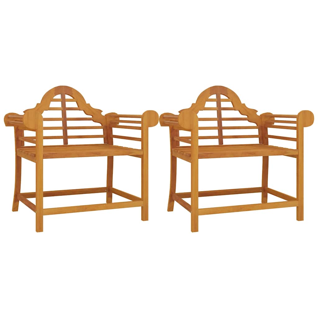 Καρέκλες Κήπου 2 τεμ. 91 x 62 x 94 εκ. από Μασίφ Ξύλο Teak