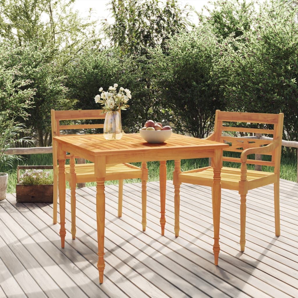 Τραπέζι Batavia 85 x 85 x 75 εκ. από Μασίφ Ξύλο Teak